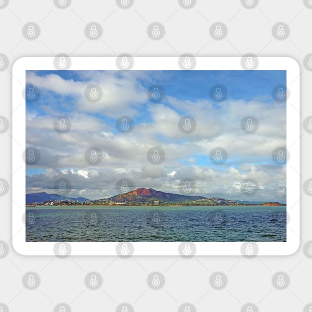 Townsville Queensland Australia - A view of Castlehill from Halifax Bay Sticker by pops